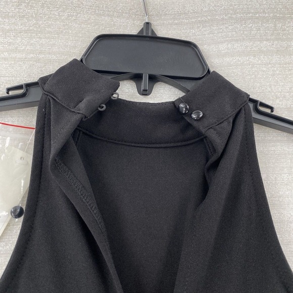 NWT Mi Ami Jumpsuit XXS Wide Leg‎ Black Army Green Cheetah High Neck Paper Bag - Picture 10 of 16